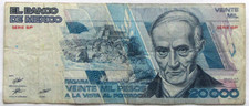 Mexico 20,000 Pesos 1987 Circulated Banknote KM# 91B
