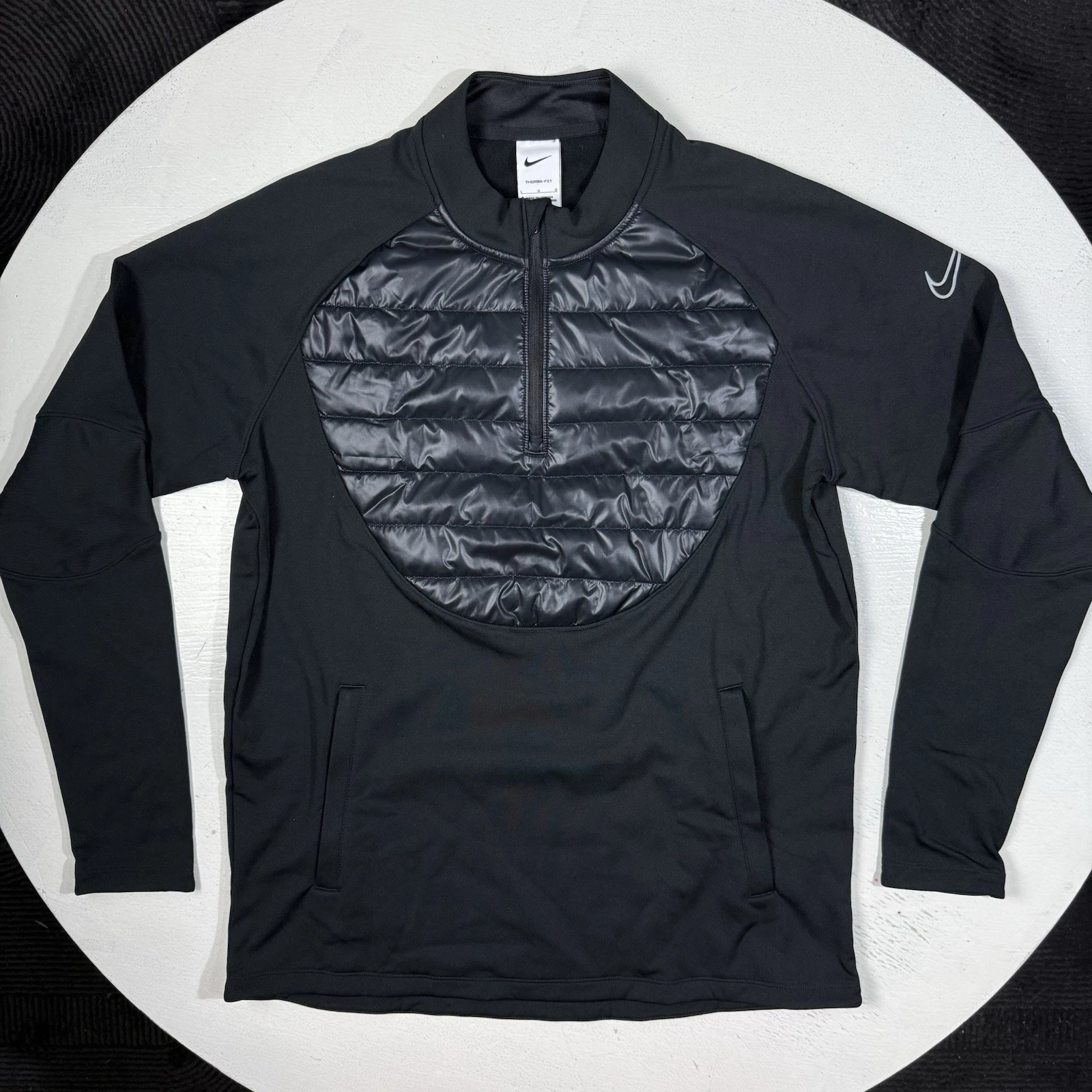 Nike Men Large Therma-FIT Winter Warrior Soccer Drill Top Black Thermal DC9168 L