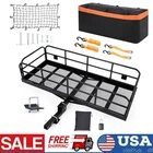 500LBS Hitch Mounted Cargo Carrier Luggage Basket Fits 2" Receiver 60x24x14"