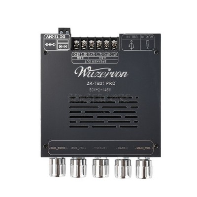 DC 12-24V ZK-TB21 PRO 2.1CH Subwoofer Bluetooth Amplifier Board 50W+50W+145W