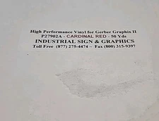 Gerber Scotchcal 220 Vinyl for Gerber Graphix II P27902A - Cardinal Red - 50 Yds