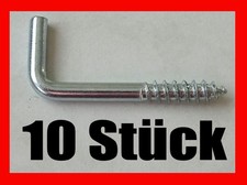 10 Winkelschraubhaken Holzgewinde 4,0 x 30mm, L-Haken Wandhaken 5040030/4296