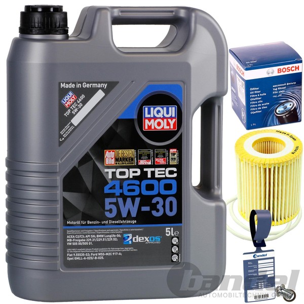 Bosch ÖLfilter 1457429248+LIQUI Moly 5W30 ÖL FüR Opel Astra H Signum CC Zafira B-image