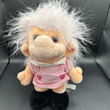 12” Trolio Plush Troll Doll With Pink Jumpsuit And Hair Bow