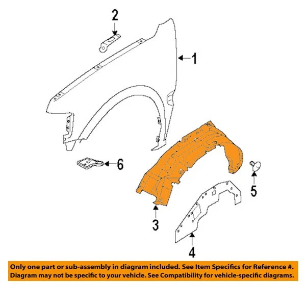 Protector contra salpicaduras delantero para 98-04 Rodeo 98-02 Passport forro de guardabarros interior lado izquierdo Foto 4 de 4