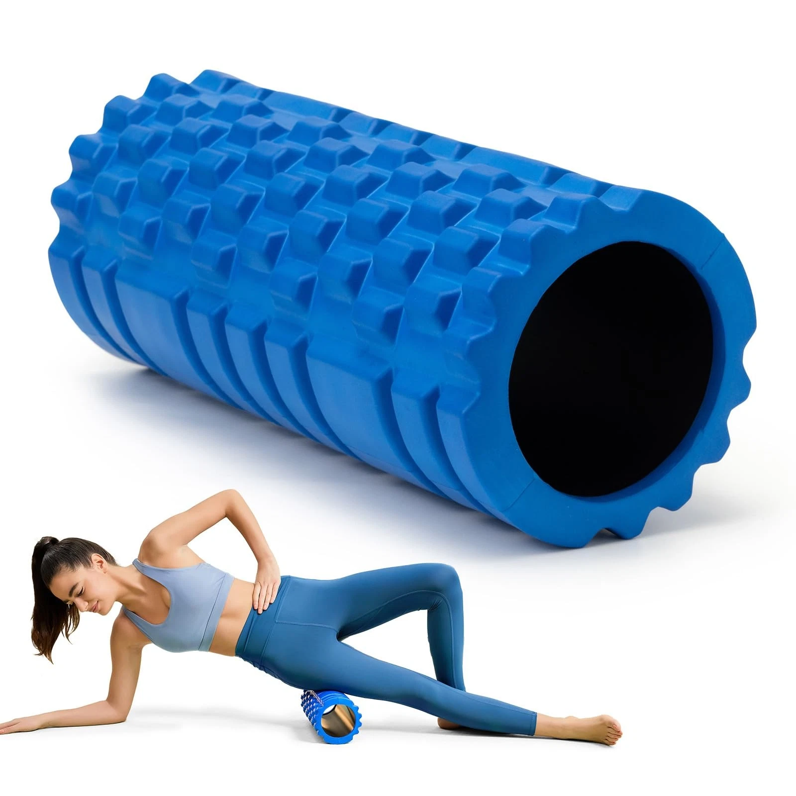 Foam Roller for Deep Tissue Massage, 13" High Density Exercise Roller for Mus...