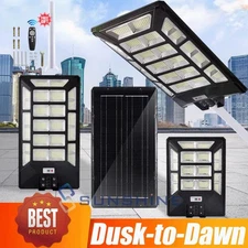 Commercial 99999999LM LED Outdoor Dusk to Dawn Solar Street Light Yard Road Lamp