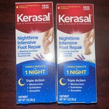 Kerasal Nighttime Intensive Foot Repair, Skin Healing Ointment (2 Pack)