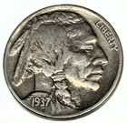 # C2483  U.S.  BUFFALO NICKEL   COIN,   1937