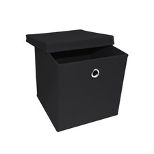 Cube Storage Boxes Fabric Box Organiser Foldable Collapsible Canvas Basket UK