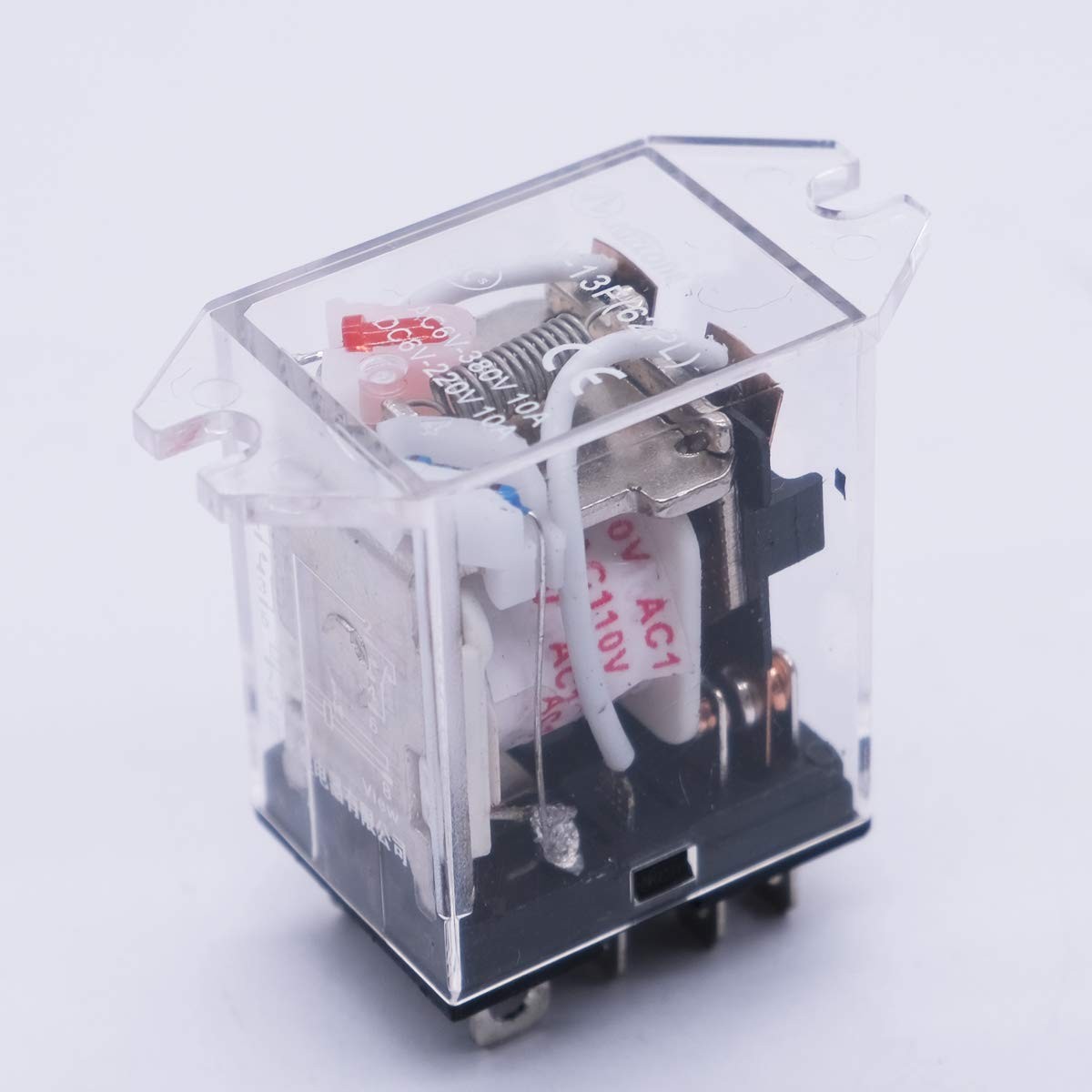 2PCS JQX-13F-DZ AC110V 8-Pin 10A DPDT Power Relay with LED Indicator