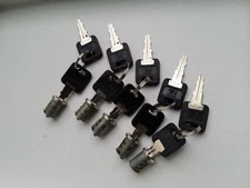NEW SET OF 5 FIC REPLACEMENT CYLINDERS WITH 10 KEYS RV, MOTORHOME, TRAILER LOCK