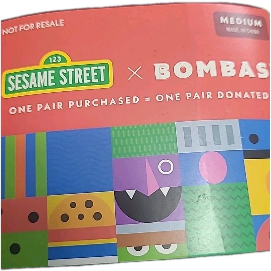 NUEVO Lote de 2 Calcetines Bombas Sesame Street Elmo Juvenil Talla MEDIANA NEGROS/VERDES Foto 2 de 4