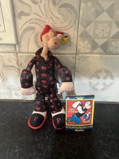 KellyToy Popeye Pals Plush Popeye in Pajamas 2003 10.5" Tags