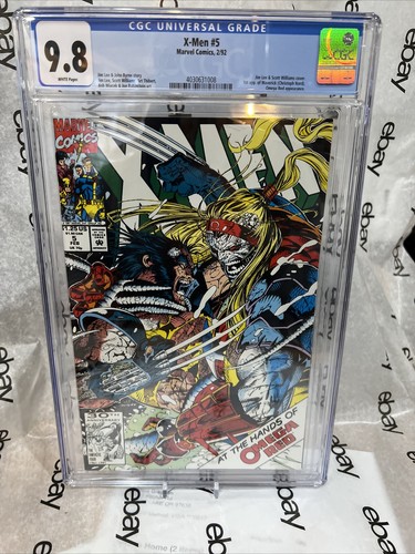 X-Men #5 CGC 9.8 WP 1992 Freshly Graded Mint Slab 1st Maverick, 2nd Omega Red!