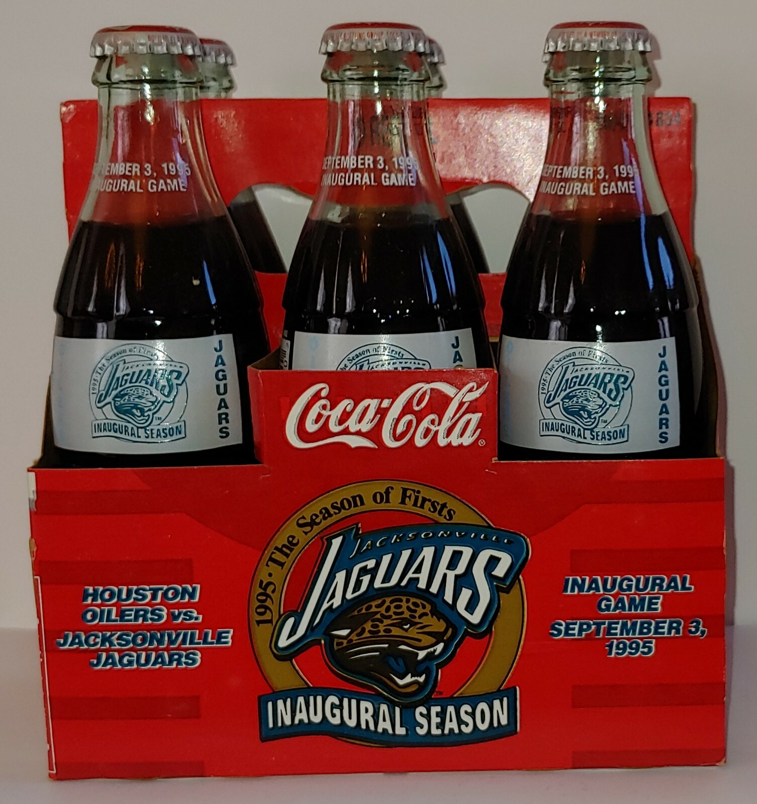 September 3, 1995 Jacksonville Jaguars Inaugural Season CocaCola 6 Pack eBay