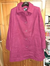 Women's Burgundy Mix Ewm Edinburgh Woollen Mill Coat Size 18