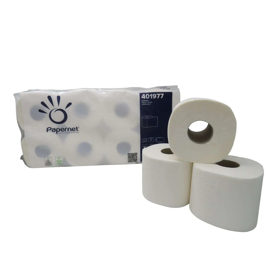 PAPERNET Toilettenpapier 3-lagig weiß 16 Rollen Klorollen Klopapier WC-Papier WC Rollen