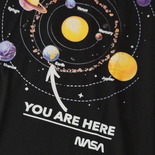 NASA SOLAR SYSTEM T SHIRT MENS 2XL XXL BLACK SPACE ORBIT PLANETS EARTH STARS NWT - Picture 6 of 15