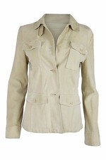 Jil Sander Cream Suede Jean Style Jacket (de38 | Uk 10)