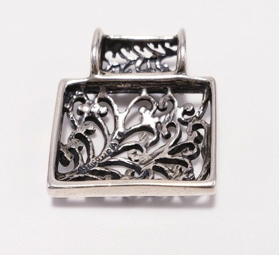 Sterling Silver Signed ATI Scrollwork Filigree Re… - image 5