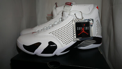 Jordan 14 Retro x Supreme White 2019 