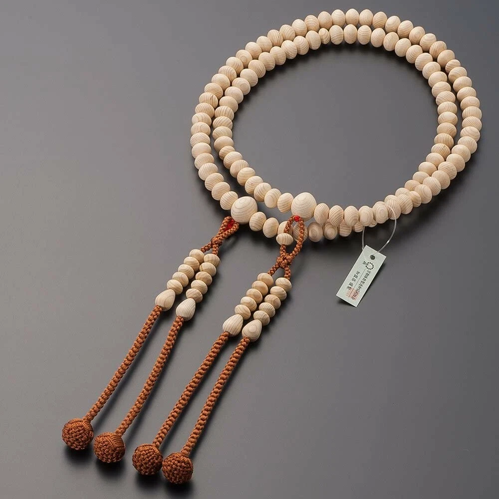 Shingon Buddhist Rosary Mala Juzu Prayer beads Japan Kyoto Kiso Hinoki Kanzai