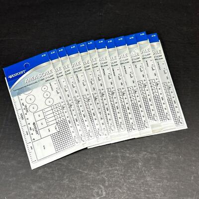 Westcott A-31 Transparent Laminated Area Scale 5'' 10ths 12-pc Box - New
