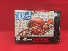 College Slam - SNES - Super Nintendo - CIB New Battery With Box & Manual