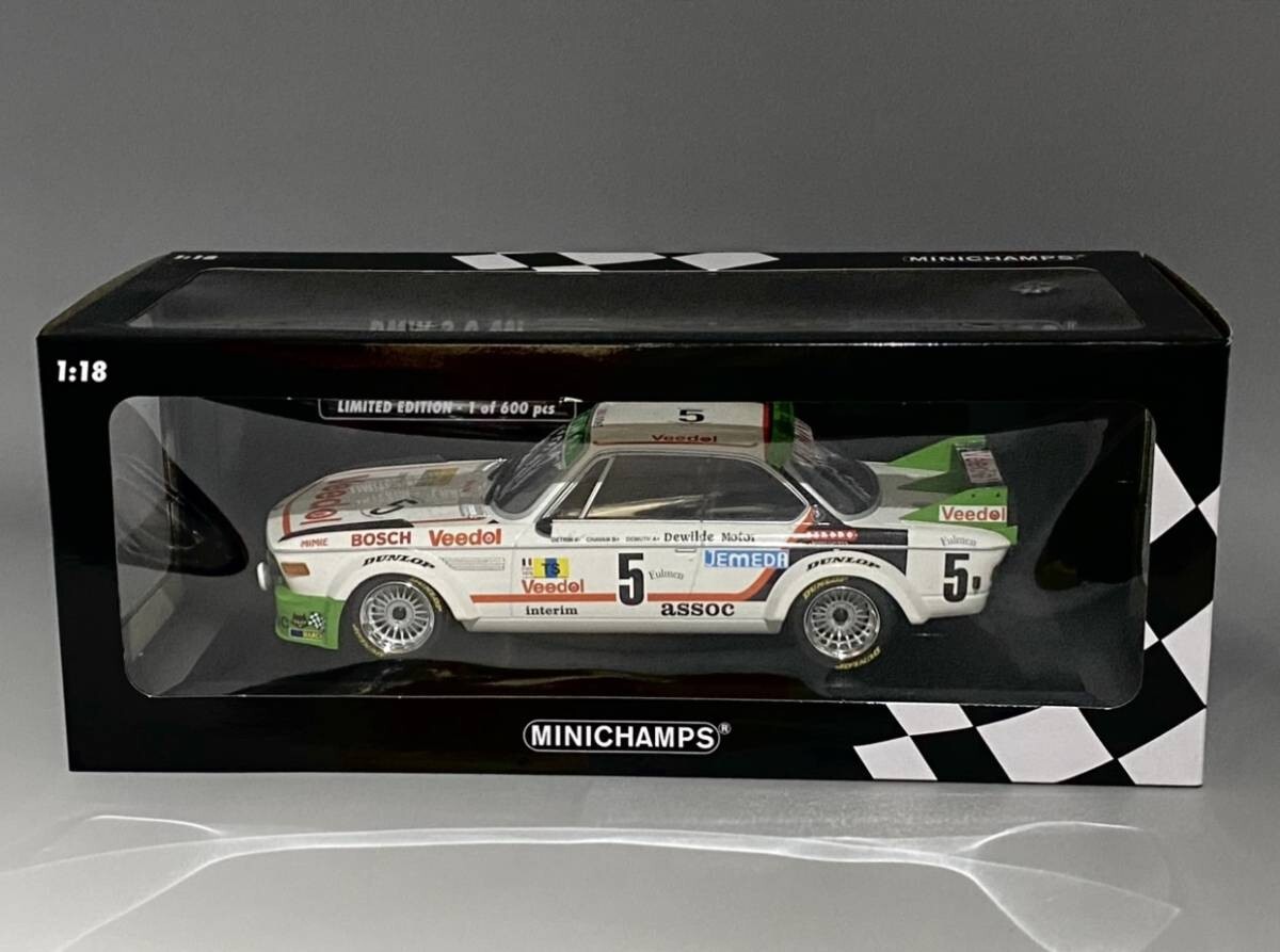 1/18 MINICHAMPS BMW 3.0 CSL Assoc Interim #5 Winners 24H Spa 1/18 MINICHAMPS BMW 3.0 CSL Assoc Interim #5 Winners 24H Spa