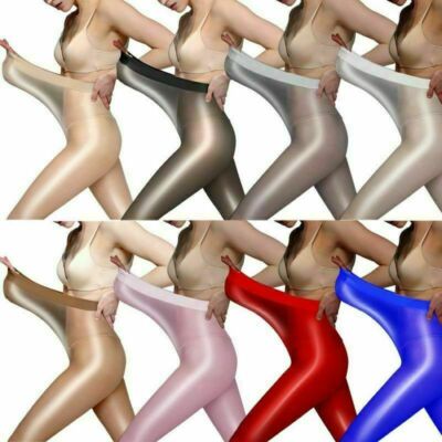 High Gloss Pantyhose Tights Elastic Oil Shiny Glossy Stockings Hosiery Plus US