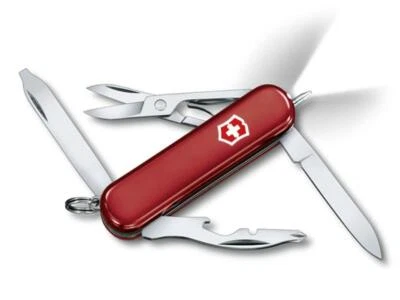 Victorinox - Couteau Suisse Midnite Manager Rouge 10 Fonctions LED - 0.6366