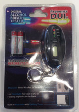 Digital Alcohol Breath Tester Keychain Built In LED Flashlight New