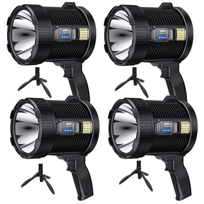 9900000LM LED Searchlight Rechargeable Flashlight Handheld Spotlight with Tripod