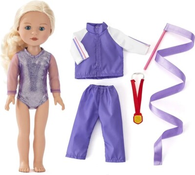 You & Me Gymanst Doll 15'' Blonde Fashion Doll With Leotard 