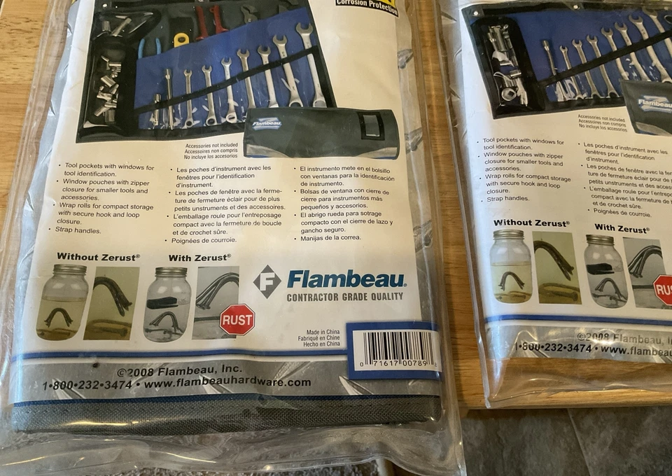 Flambeau 2008 15 bolsillo y 10 bolsillo herramienta envoltura protección contra óxido/corrosión NUEVO Foto 3 de 3