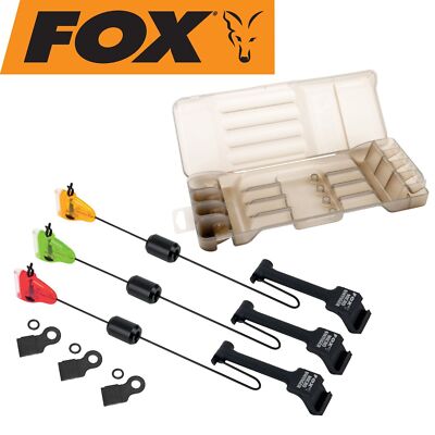 FOX Micro Swinger 3er Set - Bissanzeiger zum Karpfenangeln -rot, orange & grün