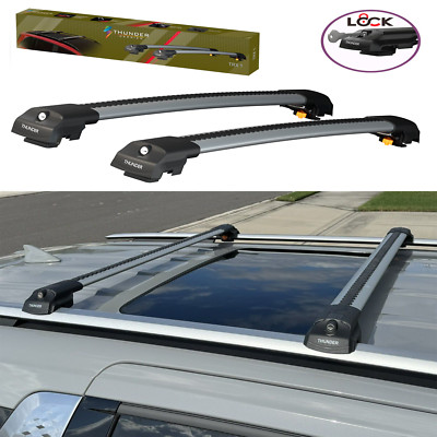 Roof Racks Cross Bars Gray aluminum For Kia Carnival 2022-2026 Anti-Theft System