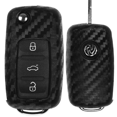 Klapp Schlüssel Hülle CARBON für VW Sharan T5 T6 Caddy Tiguan Amarok