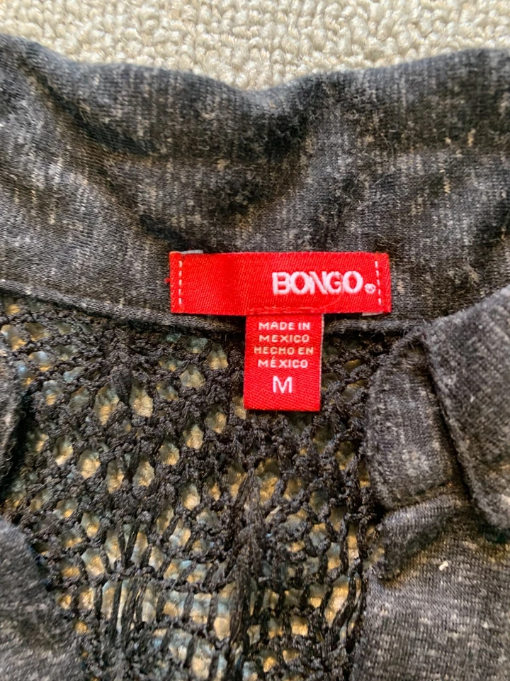 Top Bongo sin mangas para mujer mediano M negro con botones lazo bolsillo inferior Foto 2 de 4