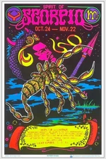 Scorpio Zodiac Sign Blacklight Poster 23.5" x 35.5" Laminated