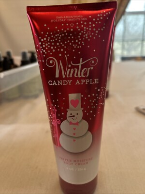 NEW! BATH & BODY WORKS 'WINTER CANDY APPLE' TRIPLE MOISTURE BODY CREAM 8 OZ 