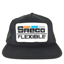 Vtg Sreco Flexible Sewer Camera Rodder Patch Cap Logo Mesh Snap Back Trucker Hat