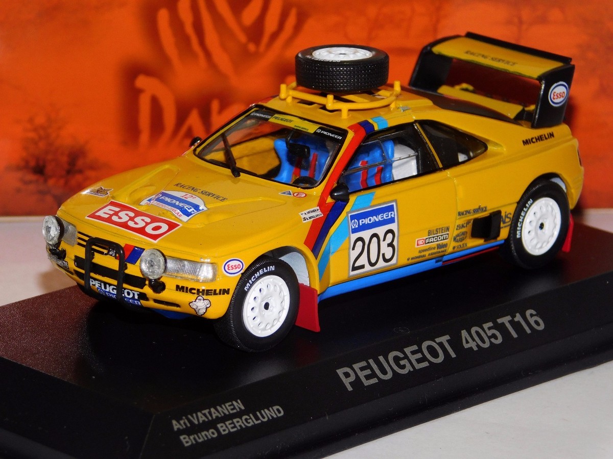 PEUGEOT 405 T16 #203 A. VATANEN DAKAR 1990 NOREV 474555 1/43 | eBay