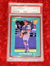 IVAN RODRIGUEZ ROOKIE RC 1991 CLASSIC SERIES III #T78 RANGERS RC HOF PSA 10 🔥