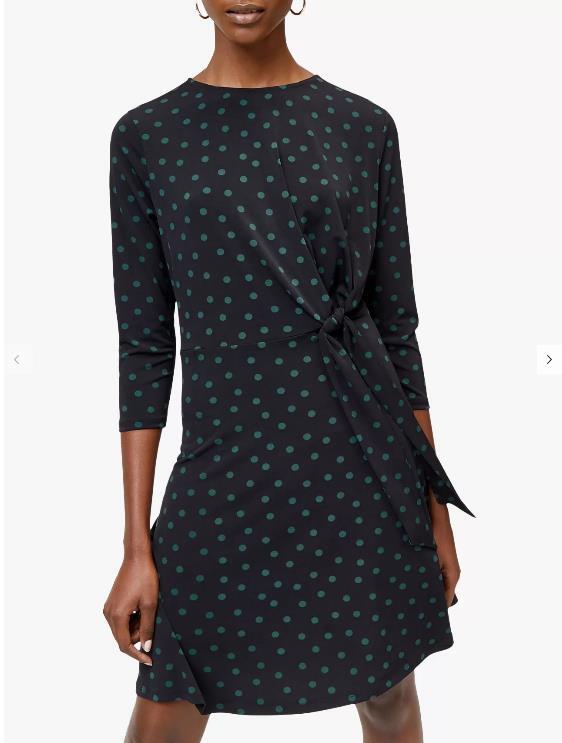 Warehouse Black Green Polka Dot Tie Waist 3/4 Long Sleeve Skater Dress size 10 | eBay UK Warehouse Black Green Polka Dot Tie Waist 3/4 Long Sleeve Skater Dress size 10 | eBay UK