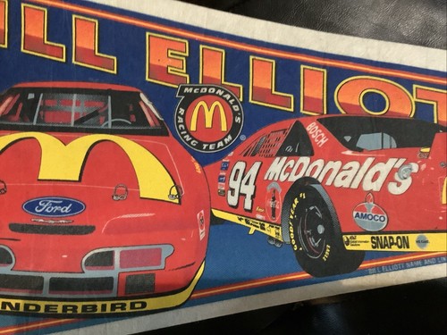 #94 Bill Elliot McDonalds Racing Pennant by WinCraft  1995 30” X 12” - Picture 6 of 15