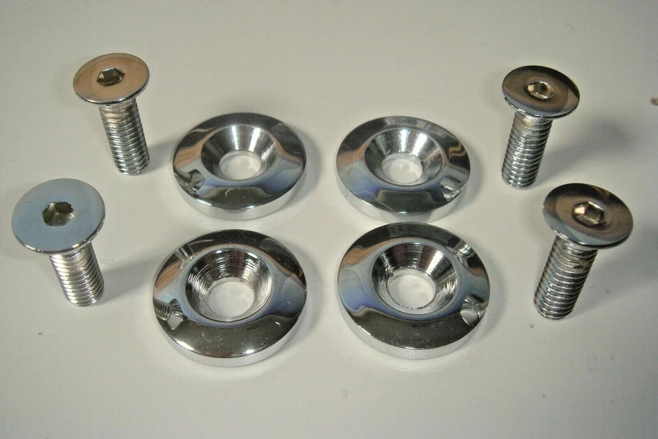 Kit de herrajes personalizados Harley 5/16"-18 tanques de gasolina planos para Softail 1991-1999 X2 Foto 2 de 4