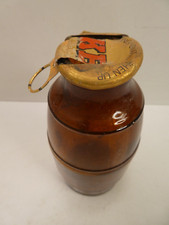 VINTAGE KB KEG STUBBY BEER AMBER GLASS BOTTLE WITH METAL RING PULL