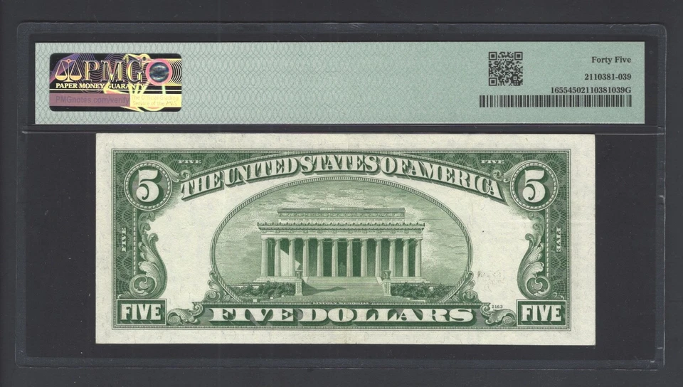 United States-Silver Certificate 5 Dollars 1953 Fr#1655(AA Block) Extremely Fine - Image 2 of 2
